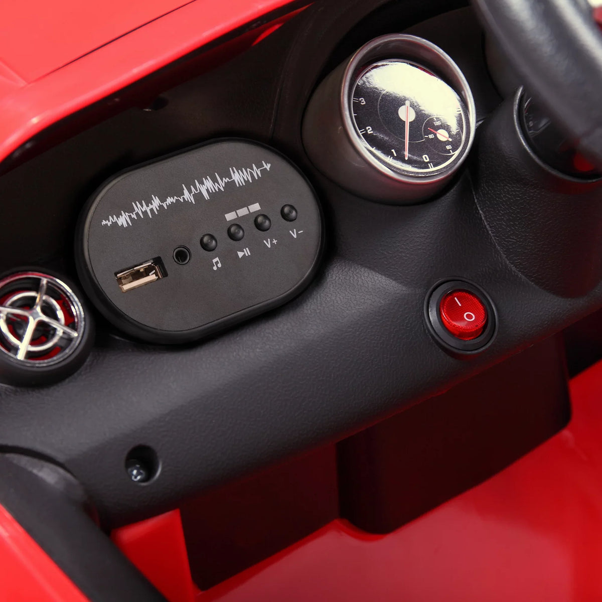 Licensed on Remote Music Age Car Red Kids Child, Control Mercedes Lights Ride 6V Benz W/ TOBBI 3-6