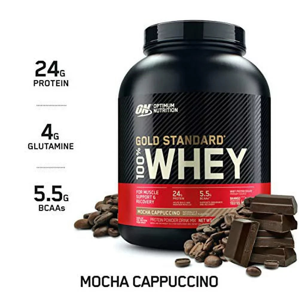 Nutrition Protein , Pound 5 May Oz Vary), Cappuccino, Mocha Powder(Packaging 100% Standard Gold 80 Whey, Optimum