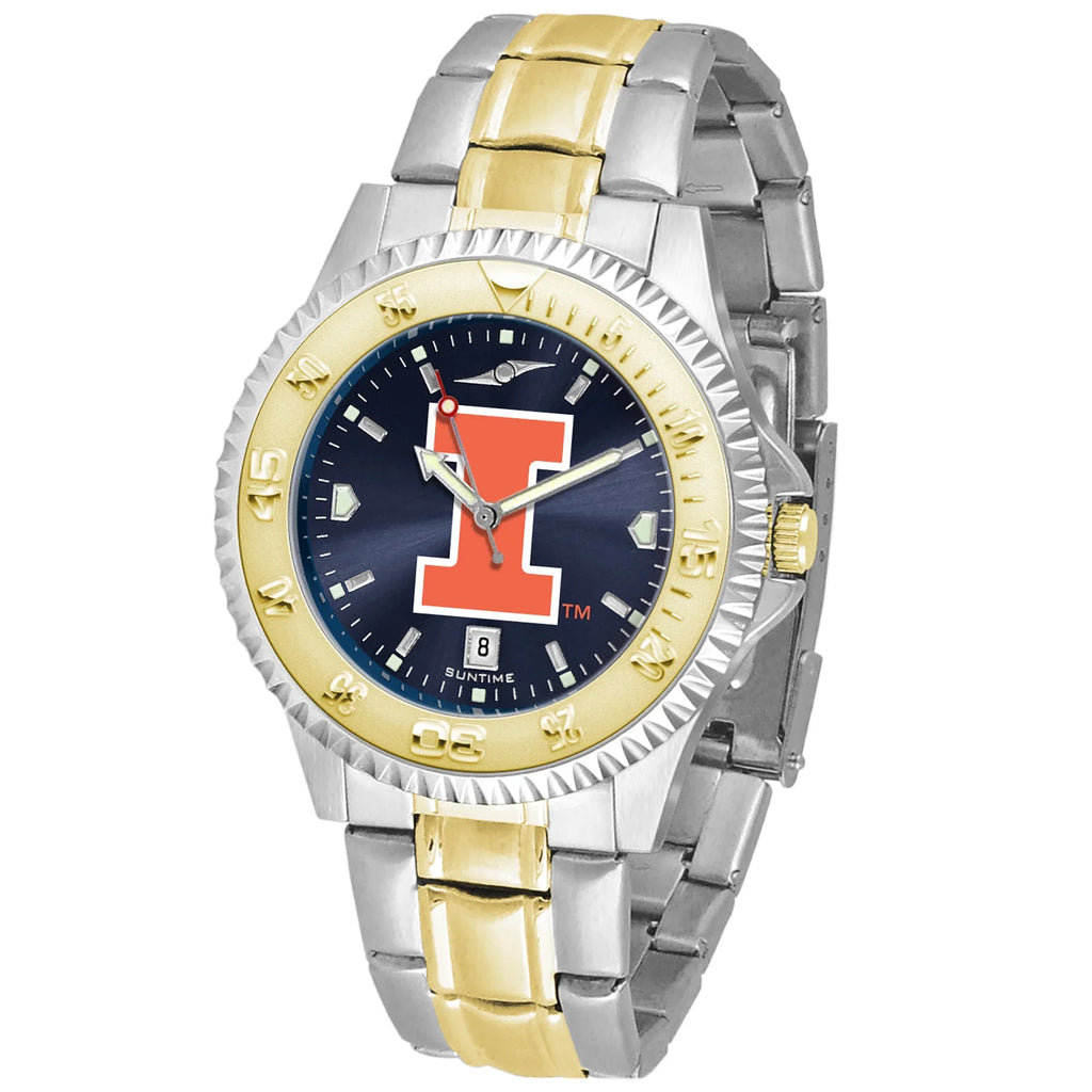Navy Illinois Illini Watch Two-Tone Fighting Competitor AnoChrome