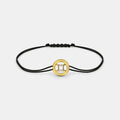 INDIA Cord Adjustable The Yellow Enid SILBERO Gold in - Bracelet Elegance 18Kt Gemini