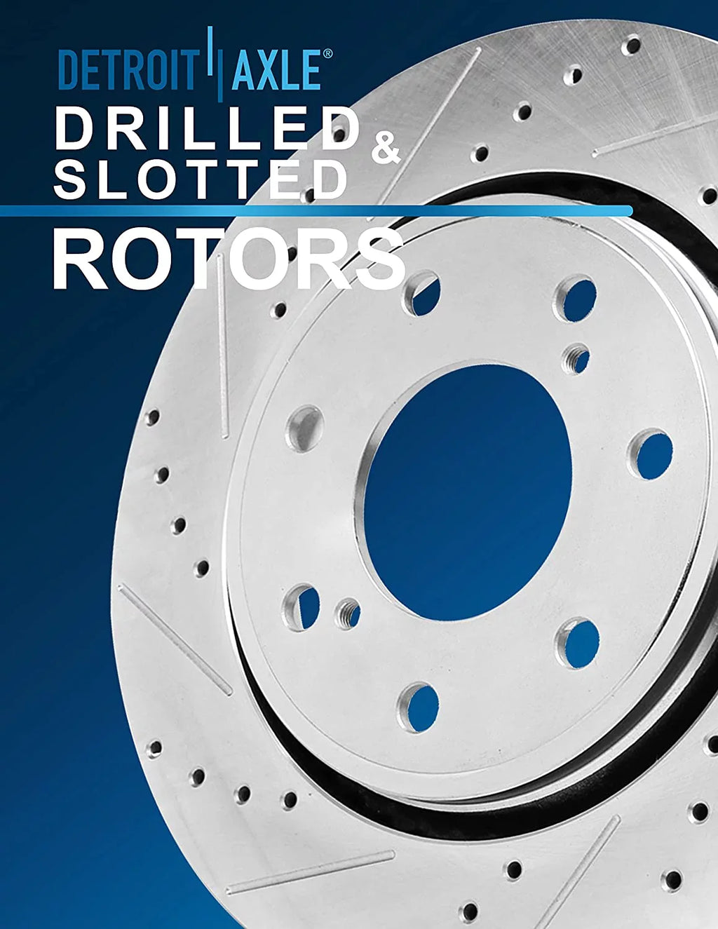 (7-Lug) Slotted 2014 F-150 Ford Replacement Detroit 2017 2012 for 2013 2016 & Rotors Drilled 2011 2015 - 2010 Front Axle Brake