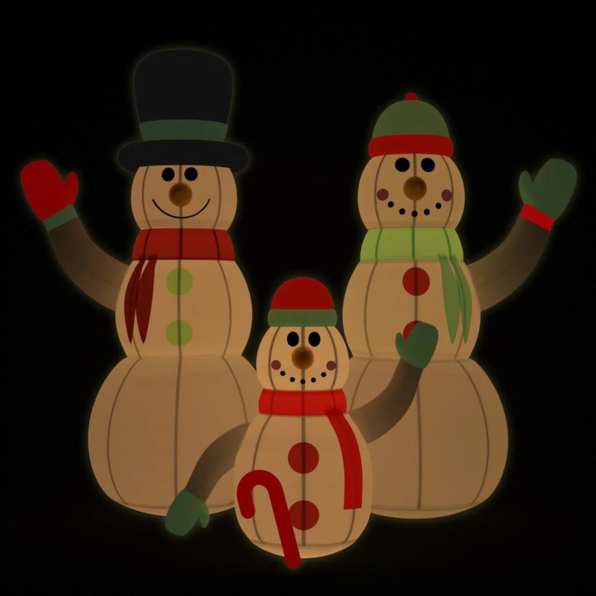 LEDs Inflatable ft 12 Family Aibecy with Snowman