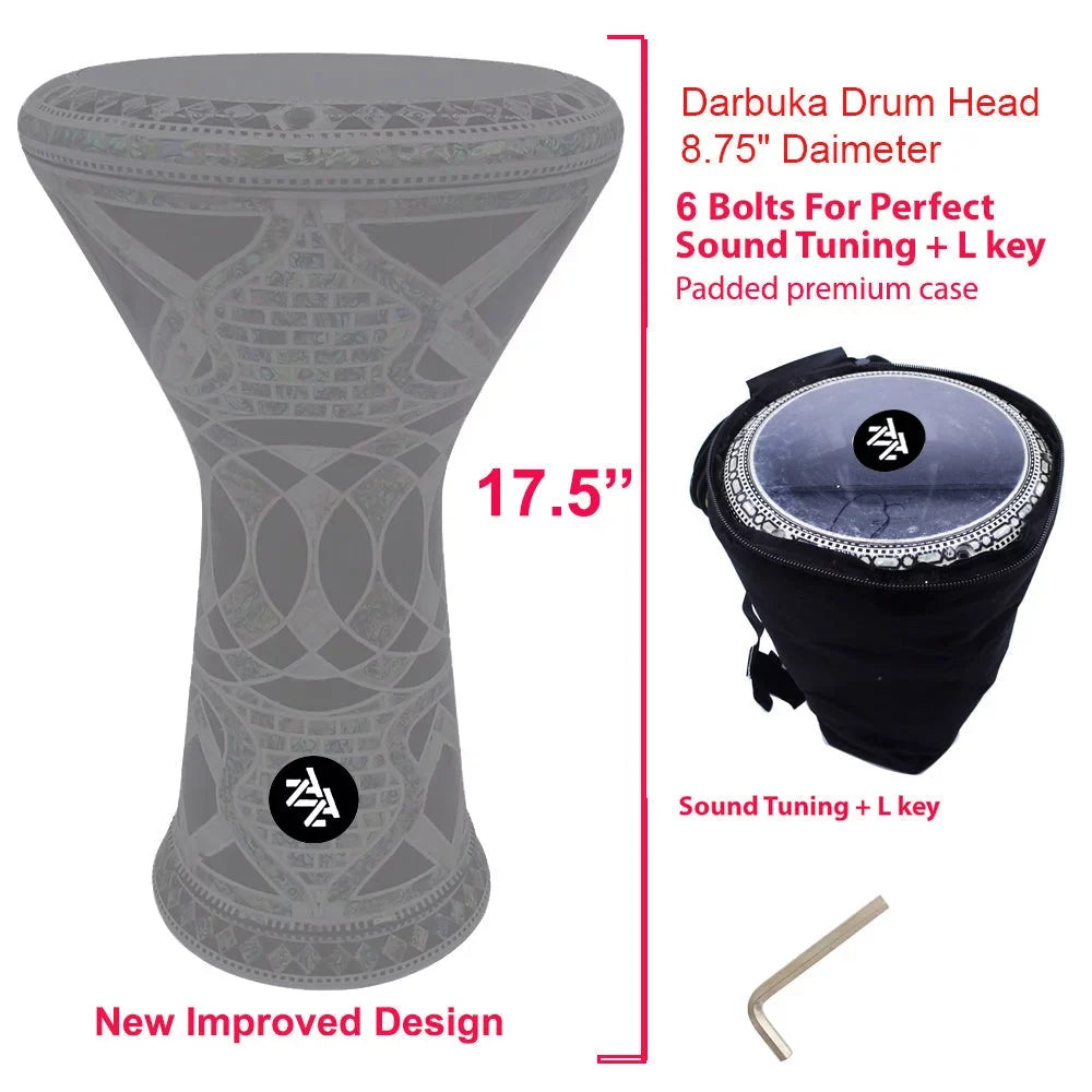 Blue Doumbek Percussion New Darbuka Star 17.5'' Zaza The Generation -
